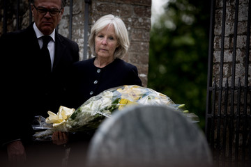 Senior couple at a funeral