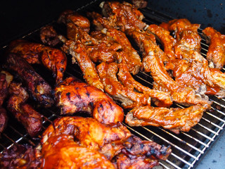 Barbecued Chicken on Grill
