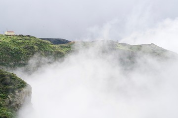 rising fog in the mountains of El Cercado