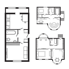 Modern office architectural plan interior furniture and construction design drawing project