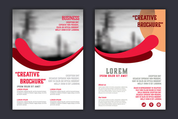 Abstract  business  brochure flyer template, annual report or book cover layout in A4 size