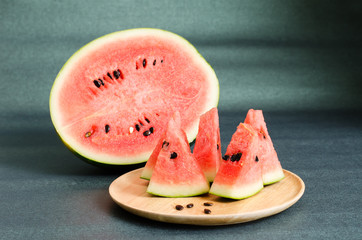 Sliced watermelon fruit ready to eating