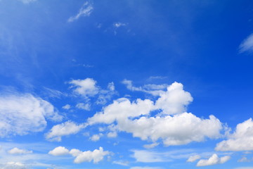 Naklejka na ściany i meble blue sky withcloud and raincloud, art of nature beautiful and copy space for add text