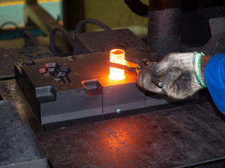 automotive part production by hot forging process