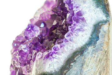 Close up Amethyst crystal a semiprecious gem