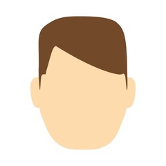 man face icon over white background. colorful design. vector illustration