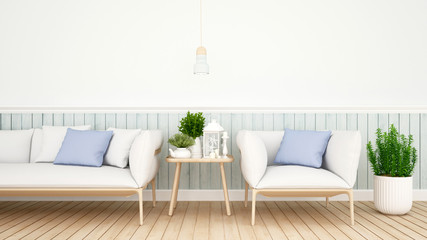 living area in coffee shop or house - 3D Rendering