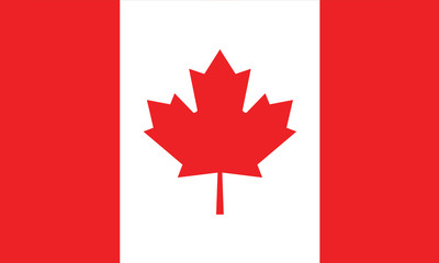 vector of canada flag - obrazy, fototapety, plakaty