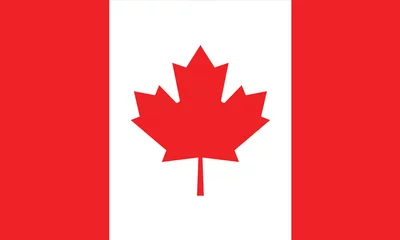 Foto op Plexiglas vector of canada flag © charnsitr