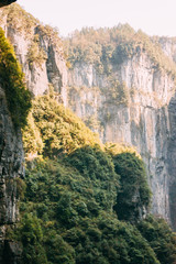 Naklejka premium Chongqing China, Three Natural Bridges, Wulong ancient natural bridge Scenic Area, Wulong National Park, famous valley in china