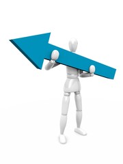 Arrow to success. 3d illustration