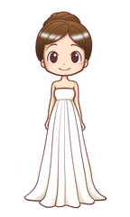 wedding dress-empire line,