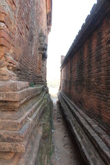 Fototapeta na wymiar Bagan Burma Burmese Myanmar Buddhist Buddhism Buddha Shrine Shrines Temple Temples Brick Structures Historic History Famous Protected Asia Asian Southeast Ancient