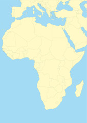 Fototapeta na wymiar vector map of Africa