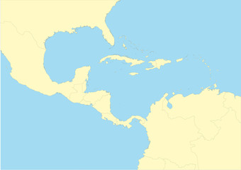 Obraz premium vector map of Central America