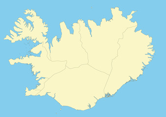 Vector map of Iceland