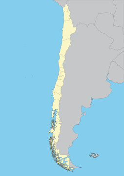 Vector map of Chile