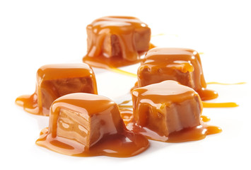 pieces of caramel candies