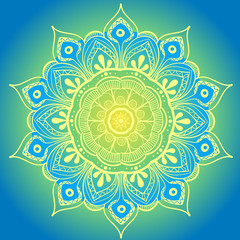 Decorative floral round mandala. Vector illustration