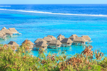 The Beautiful sea and resort in Moorea Island at Tahiti PAPEETE, FRENCH POLYNESIA