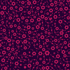 Trendy flowers seamless pattern