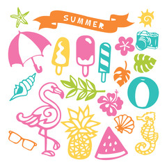 Paper Cut Silhouette Summer Party Set