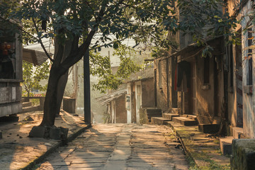 China,Chongqing : a traditional village and house Beside the famous travel attractions Ciqikou ...