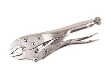Obraz premium locking pliers isolated on a white background