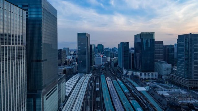 Tokyo station Magic hour Timelapse