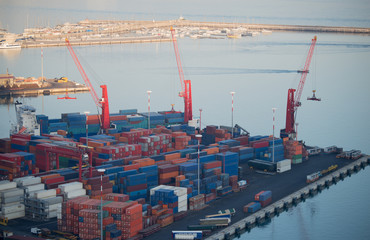 Cargo terminal in the Port of Salerno, Italy