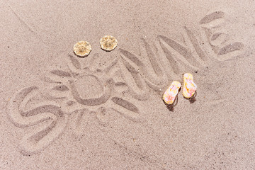 Fototapeta na wymiar Sonne, Sommer, Sand, Strand