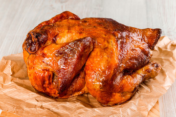 Roasted whole chicken