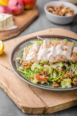 Waldorf salad with grilled chicken