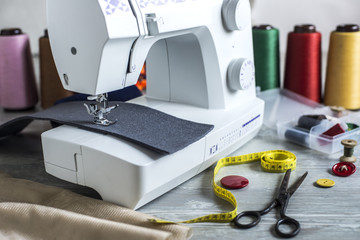 Sewing machine and accessories