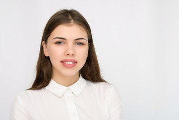 Fototapeta premium Portrait of a young beautiful business lady.