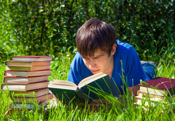 Young Man read a Book