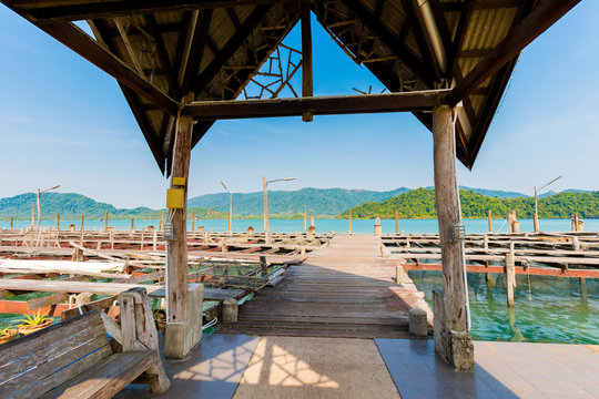 Wooden pier on Koh Chang