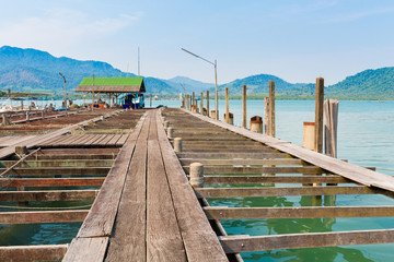 Fototapeta premium Wooden pier on Koh Chang