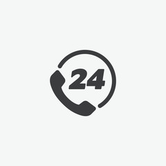 24 Hour Contact Service Icon