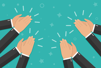 Hands clapping vector icons