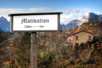 Fototapeta premium Schild 184 - Motivation
