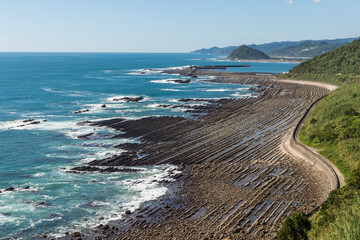 Nichinan coastline from Phoenix, viewpoint in Miyazaki, Kyushu, Japan