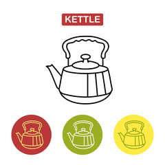 Teapot , kettle, vector icon