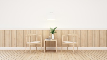 living area in coffee - 3D Rendering