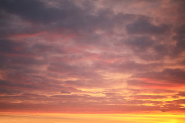 Bright colorful pink northern dawn in morning