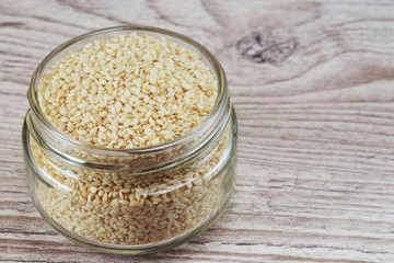 sesame seed in jar
