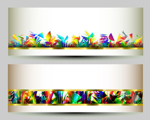 Abstract colorful  banner design template