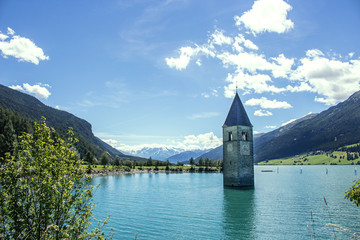 Kirchturm im Reschensee