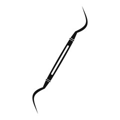 Dental instrument, probe icon, simple style