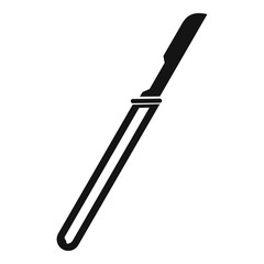 Scalpel icon, simple style